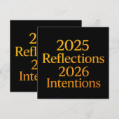 Reflections Intentions 2026 Gouden Doel Planner  Feestdagenkaart (Voorkant / Achterkant)