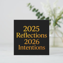 Reflections Intentions 2026 Gouden Doel Planner Feestdagenkaart