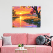 Reflections of a Violet Dusk Canvas Afdruk (Insitu (Woonkamer))