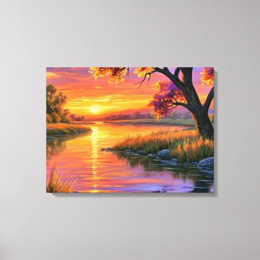 Reflections of a Violet Dusk Canvas Afdruk (Voorkant)