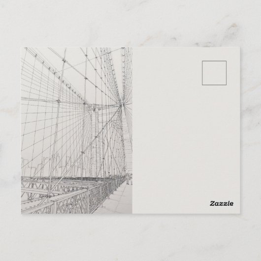 Reflections of New York Postcard – Brooklyn bridge Briefkaart (Achterkant)