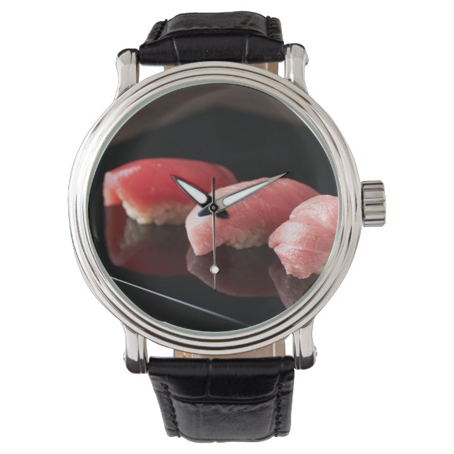 Reflections of Toro – Minimal Sushi Watch Horloge (Voorkant)