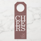 Reflections Wedding Cheers Cinnamon Roos ID774 Flessenhanger (Voorkant)