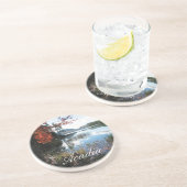 Reflective Eagle Lake, Acadia National Park, Maine Zandsteen Onderzetter (Zijkant)