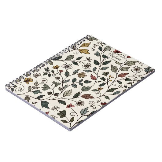 Reflective Intricate Whimsical Vine Notitieboek (Linkerzijde)