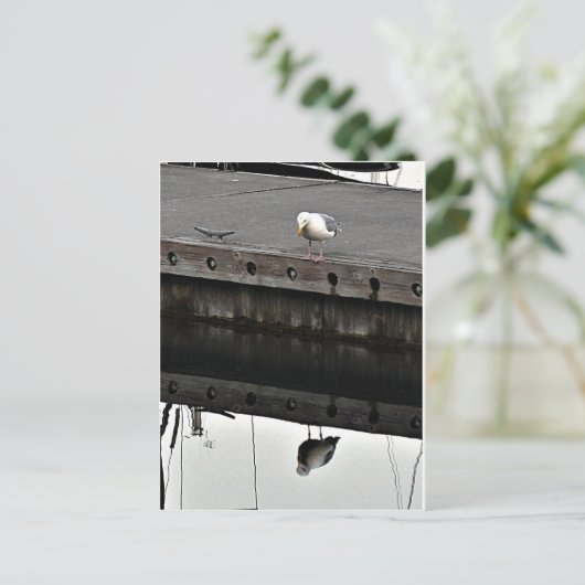 reflective Seagull Briefkaart (Staand voorkant)