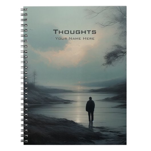 Reflective Solitude - Customizable Notebook Notitieboek (Voorkant)