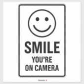 Reflective "You Are On Camera" Warning Sign Sticker (Vel)