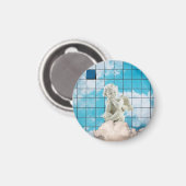 Reflexivo Azul Espiritual Anjo Obra Conceitual Magneet (Voorkant / Achterkant)