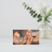 Reflexologie Acupressuur Voet Massage therapeut Visitekaartje (Staand voorkant)