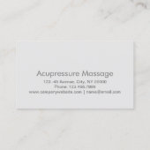 Reflexologie Acupressuur Voet Massage therapeut Visitekaartje (Achterkant)