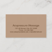 Reflexologie Acupressuur Voet Massage therapeut Visitekaartje (Achterkant)