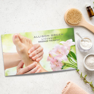 Reflexologie Acupressuur Voet Massage therapeut Visitekaartje