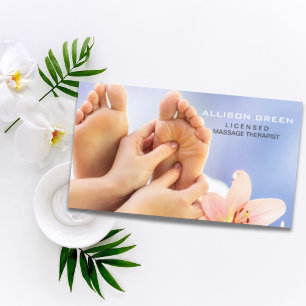 Reflexologie Acupressuur Voet Massage therapeut Visitekaartje