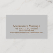 Reflexologie Acupressuur Voet Massage therapeut Visitekaartje (Achterkant)