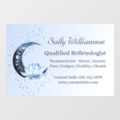 Reflexologie Blauwe Lotus Bloem Maan Aanbieding Raamsticker (Vel)