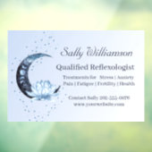 Reflexologie Blauwe Lotus Bloem Maan Aanbieding Raamsticker (Vel 3)