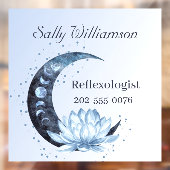 Reflexologie Blauwe Lotus Bloem Onderneming Raamsticker (Vel 2)