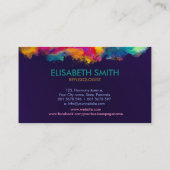 Reflexologie - Kleurrijke spiraal Visitekaartje (Achterkant)