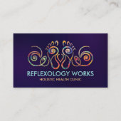 Reflexologie - Kleurrijke spiraal Visitekaartje (Voorkant)