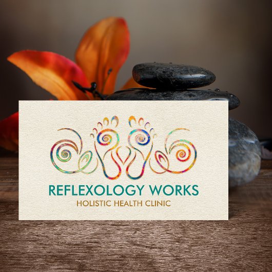 Reflexologie - Kleurrijke spiraal Visitekaartje