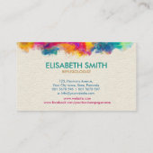 Reflexologie - Kleurrijke spiraal Visitekaartje (Achterkant)