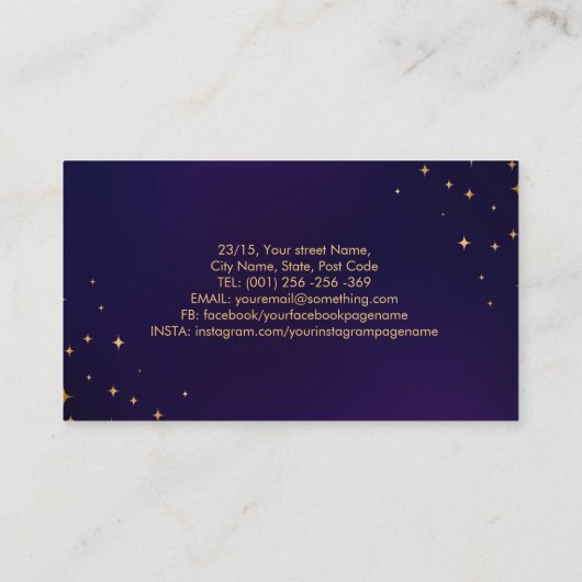 Reflexologie - Kleurrijke Ying Yang Ornament Visitekaartje (Achterkant)