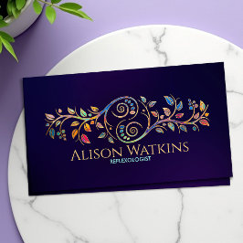 Reflexologie - Kleurrijke Ying Yang Ornament Visitekaartje