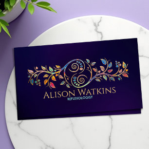 Reflexologie - Kleurrijke Ying Yang Ornament Visitekaartje