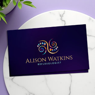 Reflexologie - Kleurrijke Ying Yang Ornament Visitekaartje