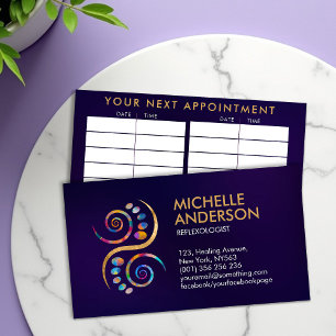 Reflexologie - Kleurrijke Ying Yang symbool Visitekaartje