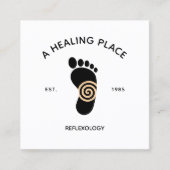 Reflexologie Logo Vierkante Visitekaartje (Voorkant)
