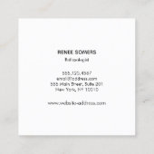 Reflexologie Logo Vierkante Visitekaartje (Achterkant)