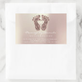 Reflexologie Massagetherapie Voeten Koper Wit RSVP Rechthoekige Sticker (Tas)