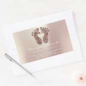 Reflexologie Massagetherapie Voeten Koper Wit RSVP Rechthoekige Sticker (Envelop)