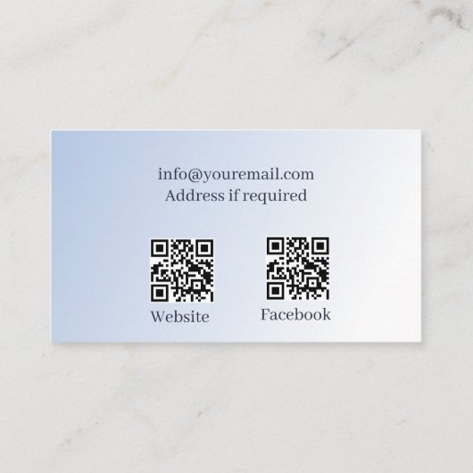 Reflexologie QR Code Lotus Bloemmaan Visitekaartje (Achterkant)