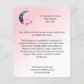 Reflexologie Roze Lotus Bloem Zakelijke Marketing Flyer (Achterkant)