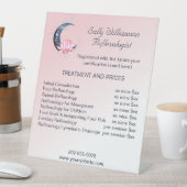 Reflexologie Roze Lotus Bloem Zakelijke Prijslijst Reclamebord Met Voetstuk (Insitu)