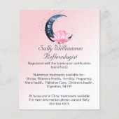 Reflexologie Roze Lotus Flower Moon Business Flyer (Voorkant)
