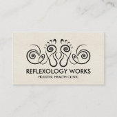 Reflexologie - Spiraal Ornament Visitekaartje (Voorkant)