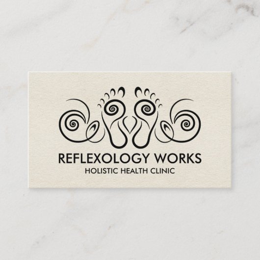 Reflexologie - Spiraal Ornament Visitekaartje (Voorkant)