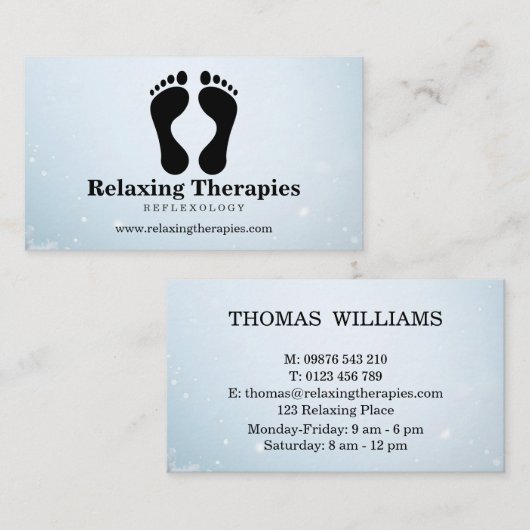 Reflexologie Visitekaartje (Voorkant / Achterkant)