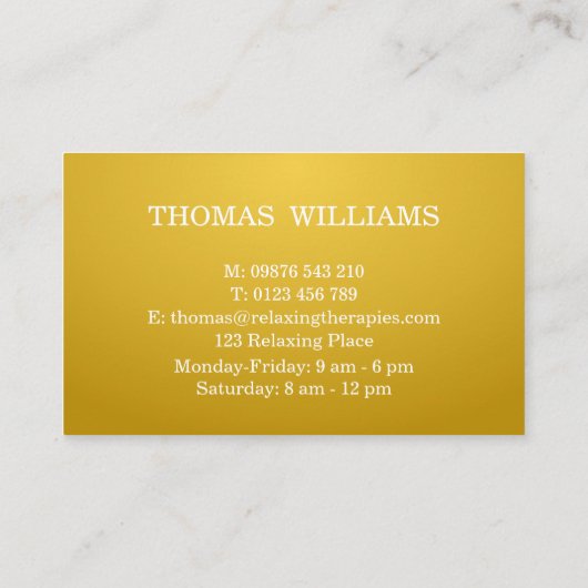 Reflexologie Visitekaartje (Achterkant)