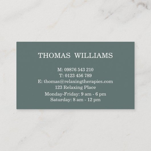 Reflexologie Visitekaartje (Achterkant)