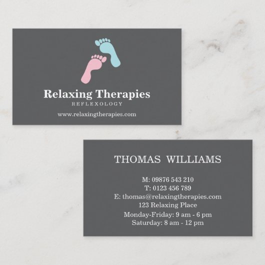 Reflexologie Visitekaartje (Voorkant / Achterkant)