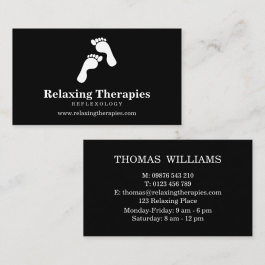 Reflexologie Visitekaartje (Voorkant / Achterkant)