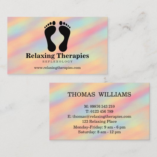 Reflexologie Visitekaartje (Voorkant / Achterkant)