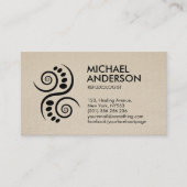 Reflexologie - Zwart-wit Ying Yang symbool Visitekaartje (Voorkant)