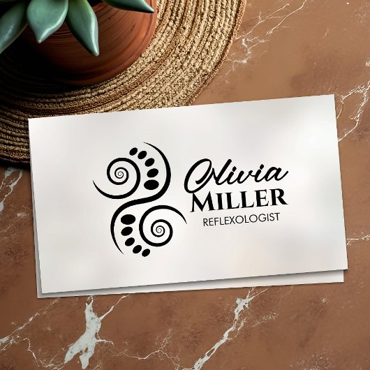 Reflexologie - Zwart-wit Ying Yang symbool Visitekaartje