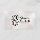 Reflexologie - Zwart-wit Ying Yang symbool Visitekaartje (Voorkant)